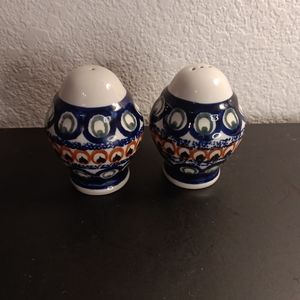 GORGEOUS NEW Boleslaweic Pair of 4" S/P Shakers Made in Poland.
